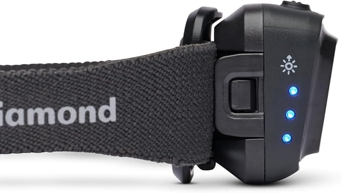 BLACK DIAMOND Spot 400 LED Headlamp, Waterproof and Dimmable Battery Powered Light for Camping, Hiking, Running, Work with Red Light Headlamp Mode, Black