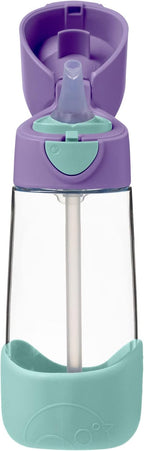 b.box Kids Water Bottle – Tritan Toddler Drink Bottle with Straw for School, Daycare, Travel w/Easy-Grip Triangular Design, Leak Proof Lid & Handle, BPA Free, Dishwasher Safe (Lilac Pop)