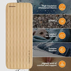 KingCamp Self Inflating Sleeping Pad, R 7.9 Air & Foam Sleeping Pad for Camping, 3" Thick Single Camping Mattress with 3D Sidewalls & Wave Surface Cut for Outdoor Tent Cot Car, PVC Free (Khaki)