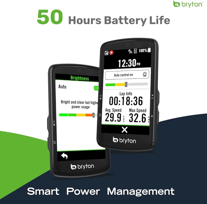 Bryton Rider S810 3.5 Inch Color Touchscreen GPS Bike/Cycling Computer, 50H Battery Life, Offline Maps & Navigation, Advanced Climb Challenge 2.0, Live Tracking (Rider S810T (Sensor Bundle))