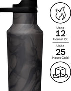 Corkcicle Harry Potter Sport Canteen - Insulated Stainless Steel Water Bottle - Compact & Travel-Friendly - Durable - BPA Free - Non-Slip Silicone Base - Easy Grip - 20 oz - Deathly Hallows