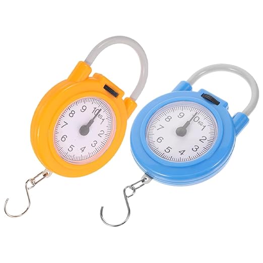 2pcs Portable Digital Hanging Luggage Scale with Hook, Mini Handheld Electronic Spring Scale for Travel Suitcase, High-Precision Small Weight Measurement Tool