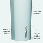 Corkcicle Classic Canteen Insulated Water Bottle - Stainless Steel Reusable Tumbler - Triple Insulated - Keeps Drinks Cold 25 Hours or Hot 12 Hours - Cupholder Friendly - Gloss Powder Blue - 25 oz