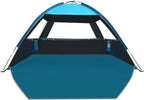 COMMOUDS Beach Tent Sun Shade for 3/4-5/6-7/8-10 Person, UPF 50+ Beach Sun Shelter Canopy Tent, Lightweight, Easy Set Up and Carry