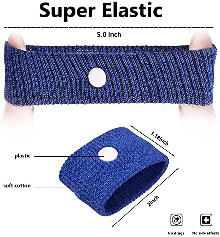 Motion Sickness Bands for Kids, Travel Sickness Relief Wristbands, Anti-Nausea Wristbands for Car Sickness(Pink and Blue)