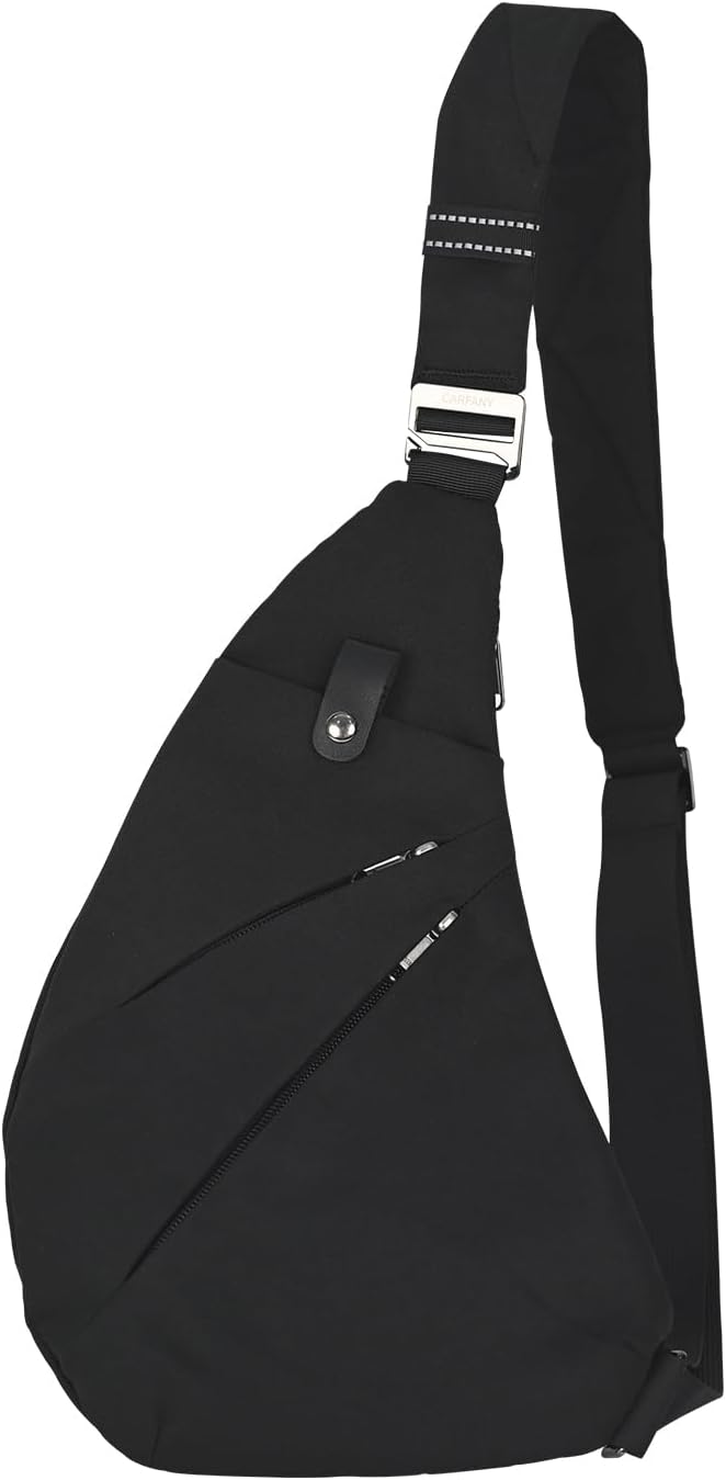 Light And Slim Crossbody Sling Bag Unisex Water Resistant Anti-Theft Shoulder Bag Outdoor Casual Hiking Daypack Personal Pocket Bag