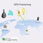 GPS Tracker for Vehicles, Mini Tracking Device for Vehicles, Car Tracker Device Hidden No Subscription Work with Find My (iOS Only), Key Finder, for Kids, Dogs, Luggage, Bag (Black and White, 4 Pack)