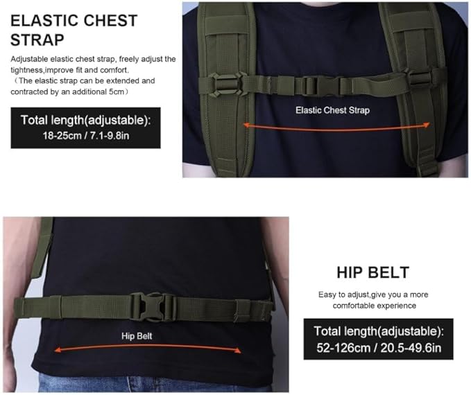 Mardingtop 25L Tactical Backpacks Molle Hiking daypacks for Camping Hiking Military Traveling Motorcycle