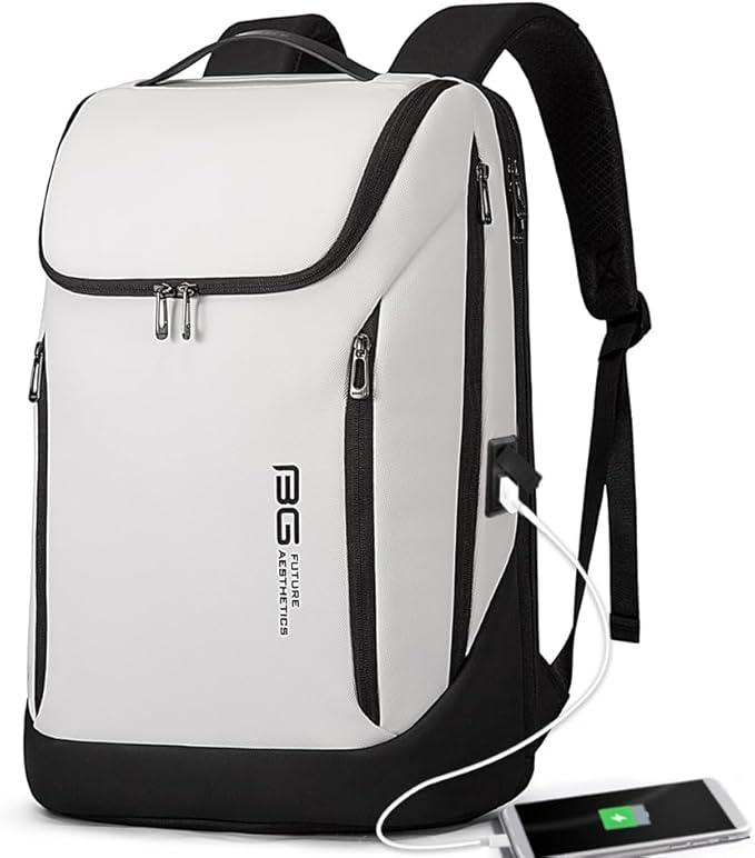 BANGE Business Smart Backpack Waterproof fit 15.6 Inch Laptop Backpack with USB Charging Port,Travel Durable Backpack