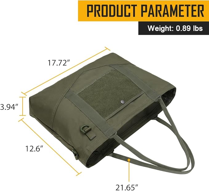 IDOGEAR Tactical Handheld Tote Pouch Multiuse Zipper Storage Bag Portable EDC Organizer For Camping Traveling Gym Commute