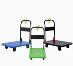 Portable Folding Hand Truck Cart with 360° Swivel Wheels Lightweight Moving Carts for Luggage Warehouse and Home Use Compact Green Design