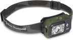 BLACK DIAMOND Storm 450 LED Headlamp, Waterproof and Dimmable Battery Powered Headlamp for Camping, Hiking, Hunting, Running, Work with Red Light Headlamp Mode, Dark Olive
