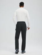 baleaf Men's Fleece Lined Hiking Cargo Pants Softshell Water Resistant Snow Thermal Pants Winter Insulate with Zipper Pocket