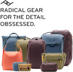 Peak Design Everyday Backpack Zip 15L, Kelp, 270-Degree Zip, Dual Side Pockets, FlexFold Dividers, Fits 15" Laptop, For Camera Carry, Daily Commutes or Travel, Versatile Backpack for Men and Women