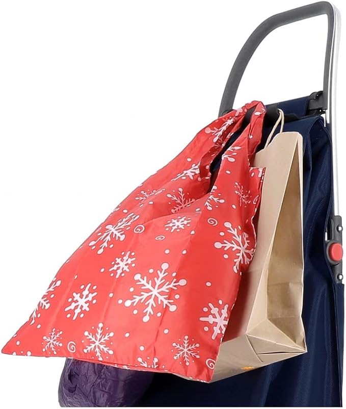 ROLSER I-Max Tweed 6 Wheel Stair Climber Foldable Shopping Trolley - Gray