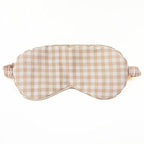 Sleep Mask Linen Eye Mask with Elastic Band,Comfort Sleeping Shade for Nighttime Sleeping, Traveling & Napping,Side Sleeper Eye Cover Cooling with Travel Bag Gift Package(Gingham)