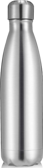 Volhoply 25oz Insulated Water Bottle 1/2/4 Pack, Double Wall Stainless Steel Vacuum Bottles, Keeps Cold & Hot, BPA Free Leak Proof Bottles (Silver,1 Pack)