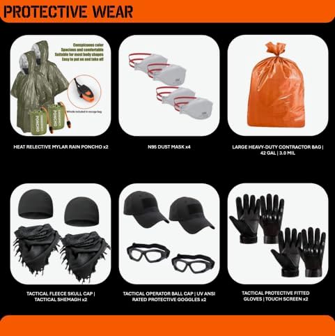 72 Hour Survival Kit - 228 Pieces Survival Gear and Supplies - 45L Go Bag Emergency Backpack, First Aid, Water Filter, Tools, Tent, Camping Essentials, Emergency Preparedness - The Alpha