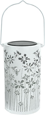 Solar Lanterns Outdoor Waterproof, Butterfly Hanging Solar Outdoor Lantern Birthday Gifts for Women White 1000MAH Solar Lights for Outside, Yard, Pathway, Patio, Garden Decor