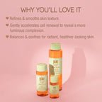 Pixi Glow Tonic Exfoliating Face Toner with 5% Glycolic Acid, Ginseng and Aloe Vera, Alcohol-Free Pore-Refining Toner for Radiant Skin, 8.5 fl oz / 250 ml