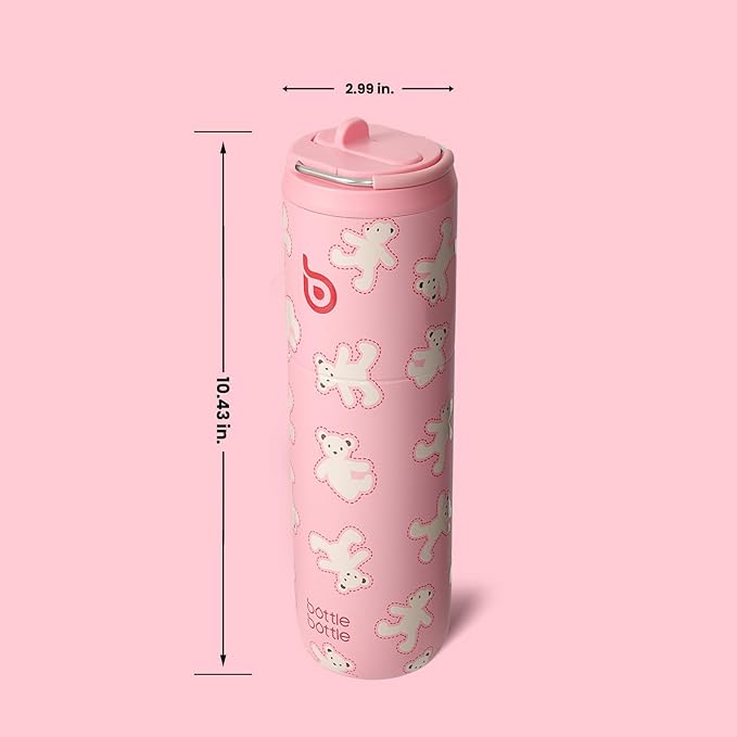 BOTTLE BOTTLE Insulated Water Bottle 24oz with Straw Lid and Handle for Sports Travel Gym Stainless Steel Water Bottles Double-Wall Vacuum Metal Leak Proof BPA-Free