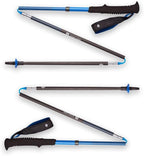 BLACK DIAMOND Distance Carbon Z Trekking and Running Poles, Pair of Foldable, Ultra Lightweight, Fixed Length Carbon Fiber Hiking Poles