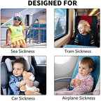 Motion Sickness Bands for Kids, Travel Sickness Relief Wristbands, Anti-Nausea Wristbands for Car Sickness(Pink and Blue)