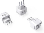 BESTEK Brazil, South Africa Travel Plug Adapter, Grounded Universal Type N Plug Adapter BR to US Adapter - Ultra Compact for Brazil, South Africa and More, 3 Pack