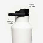 Corkcicle Sport Canteen - Keeps Drinks Cold 25 Hours - Stainless Steel Water Bottle - Triple-Insulated - Spill-Proof - Summer Drinkware Gift - Keeps Drinks Ice Cold - 20 oz - Dune