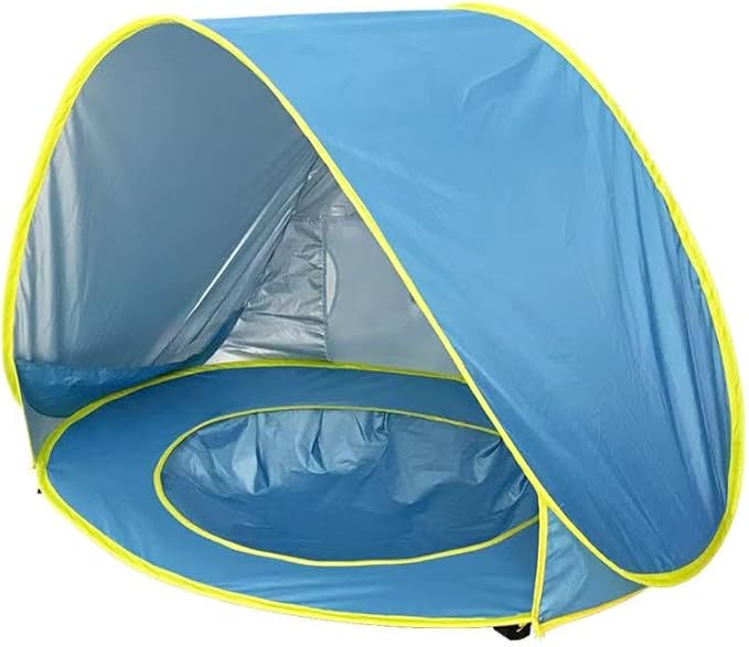 PandaEar Baby Beach Tent with Pool, Pop Up Sun Shelter for Infant Toddlers, Portable UV Protection Shade with Carry Bag for Outdoor Travel, Camping