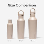 Corkcicle Classic Canteen Insulated Water Bottle - Stainless Steel Reusable Tumbler - Triple Insulated - Keeps Drinks Cold 25 Hours or Hot 12 Hours - Cupholder Friendly - Gloss White - 25 oz