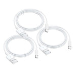 AHDFWI 3 Pack Car Carplay Cable for iPhone 16E 15 16 15 Pro Max 15 16 Plus Cable, USB A to C for Carplay USB A to Type C Cord, IPad Pro 2024/2025, iPad Air 5th/ 4th Gen,Mini 6th Gen Charger Cord 4FT