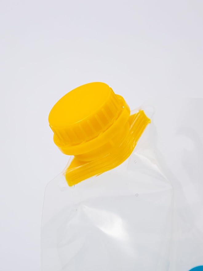 Collapsible Emergency Water Container Bag,WaterStorageCube,Flat Folding,BPA Free Food Grade,Clear Plastic Storage Jug for Camping Hiking Backpack,No-Leak Freezable,Water Bottle 1.3 Gallon/8pcs