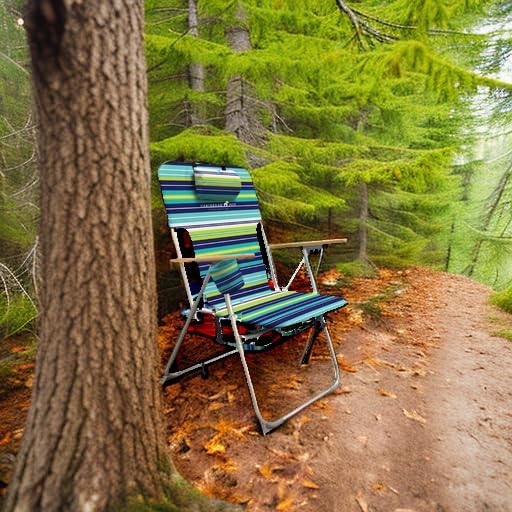 Caribbean Joe Folding Beach Chair, 4 Position Portable Backpack Foldable Camping Chair with Headrest, Cup Holder, and Wooden Armrests, 300 lb Capacity