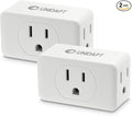 Unidapt Multi Plug Outlet Extender 2 Pack - 3 Way Wall Outlet Splitter, Cruise Ship Essentials Power Plug Adapter, Compact Travel Wall Tap Expander, Flat Angled Design, Home, Office, Dorm - White