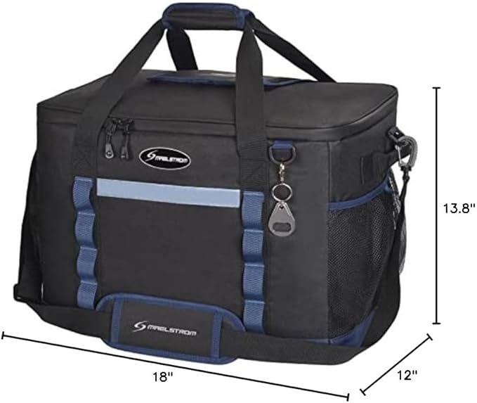 Maelstrom Collapsible Soft Cooler Bag, 24/30/60/75 Cans Beach Cooler, Ice Chest, Leakproof & Portable for Beach, Camping, Road Trips & Grocery Shopping