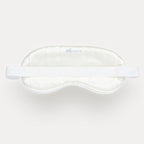 Luxury Silk Sleep Mask with 22mm Mulberry Silk, Velvet Elastic Band, Heat Therapy Pocket, and Travel Pouch, White Color