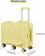 Ride-on Luggage for Kids, Children's Trolly Case with 6-Spinner Wheels & Retractable Cup Holder, Suitcase Stroller, Hardshell Carry On Suitcase(Yellow,22in)