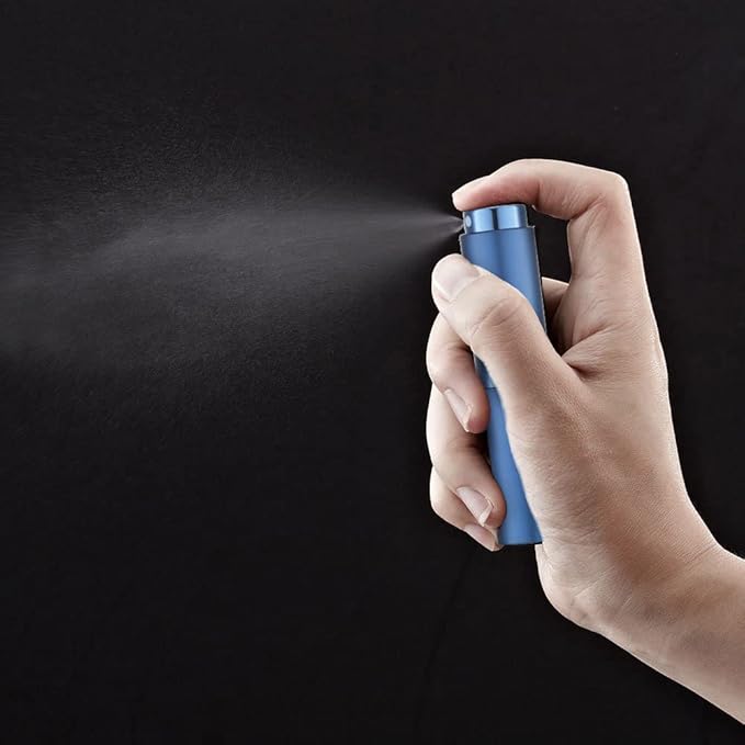 LISAPACK 8ML Atomizer Perfume Spray Bottle for Travel (3 PCS) Empty Cologne Dispenser, Portable Sprayer (Blue)