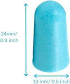 Quality Foam Earplugs - 200 Pairs Bulk Pack - Ideal Ear Plugs for Sleeping, Noise Cancelling, Snoring, Travel, Shooting, Study, Work, Construction, and Safety Hearing Protection - 32 dB NRR - Blue