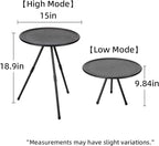 Outdoor Folding Table,Portable Table,Two-Section Adjustable Table,Camping Small Round Table