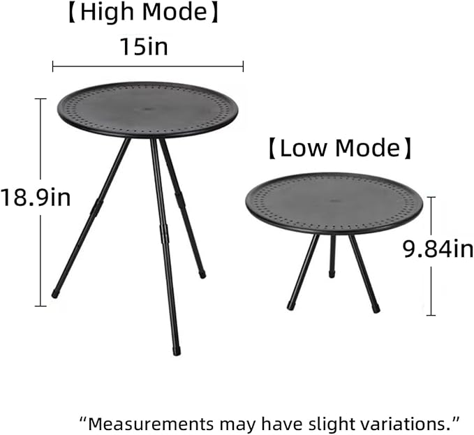 Outdoor Folding Table,Portable Table,Two-Section Adjustable Table,Camping Small Round Table