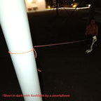 2mm Fluorescent Reflective Guyline Camping Paracord, Ultralight Thin Cord Rope for Tarp Rain Fly Tent Camping, 65 Feet -Orange