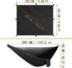 Oversized rain Tarpaulin,Camping Hammock with Mosquito Net Rain Fly Heavy Duty Tree Strap,Single Double Hammock Tent Waterproof Rainfly Set,Camping Backpacking Backyard Patio Hiking Travel Outdoor
