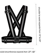 Reflective Vest Running Gear 3Pack, Adjustable Safety Vests High Visible Reflective Belt Straps