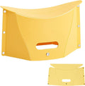 Folding Portable Camping Hiking Stool, Lightweight Collapsable Foldable Chair for Travel Gathering BBQ Subway Library Backpacking Outdoor Ultralight Mini (Yellow)