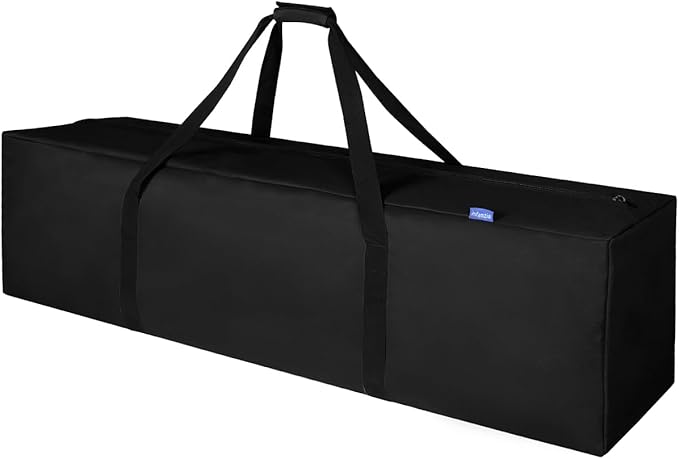 INFANZIA 45inch Sports Duffel Travel Bag, 115L Extra Large Duffel Luggage Bag with Upgrade Zipper, Water Resistant & Foldable Equipment Storage Bag for Camping Tent Tripod Fishing