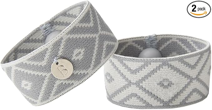 Blisslets Acupressure Relief Band - Cartagena Collection - Parentage (Smoke/Fog, Medium - 5 5/8" - 6 5/8")
