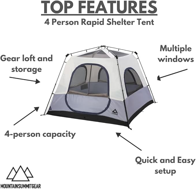 Caddis Rapid 4/6-Person Pop Up Tent for Easy Setup, 4/6 Person Capacity for Camping, by Caddis Sports Inc.