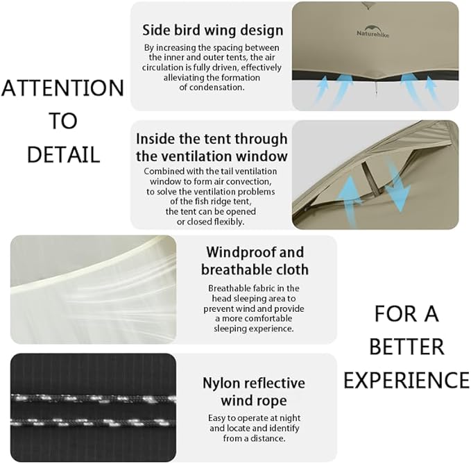 Naturehike 2024 Cloud up Pro Tent, Upgrade Ultralight Tents,1.23kg/2.7lbs,Double 1 Person Tent,for Cycle Camping,Backpacking,Hiking,Self-Standing, Construction,Easy Set up